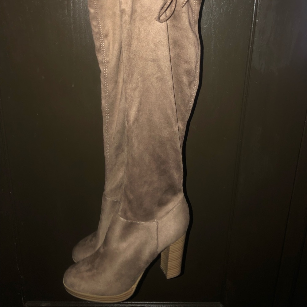 Suede Knee High Boots
